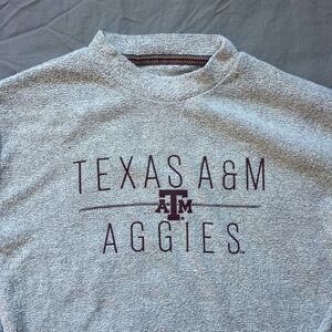 TEXAS A&M Aggies Comfy Terry‎ Pullover Crewneck Sweatshirt Unisex Large College